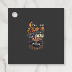Hocus Pocus Witch Broom Black Cat Magic Cauldron H Favour Tags