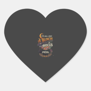 Hocus Pocus Witch Broom Black Cat Magic Cauldron H Heart Sticker