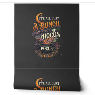 Hocus Pocus Witch Broom Black Cat Magic Cauldron H Wallpaper