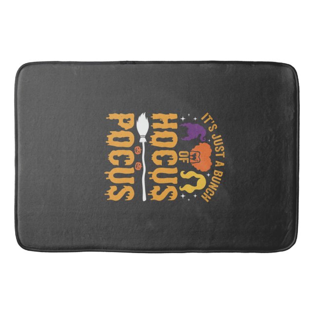 Hocus Pocus Witch Halloween Vector Design Bath Mat (Front)