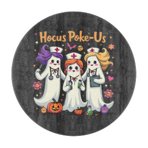 Hocus-Poke Us Nursing Spooky Halloween Ghost Cutting Board
