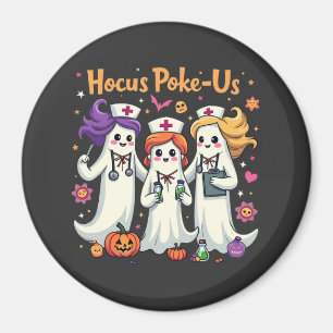 Hocus-Poke Us Nursing Spooky Halloween Ghost Magnet