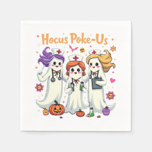 Hocus-Poke Us Nursing Spooky Halloween Ghost Napkin