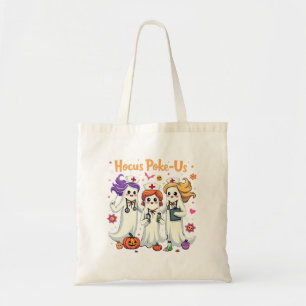 Hocus-Poke Us Nursing Spooky Halloween Ghost  Tote Bag