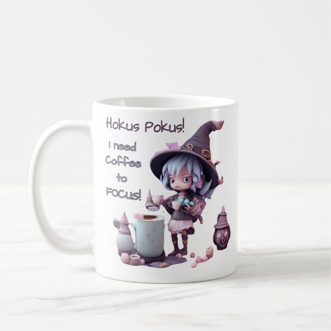 Hocus Pokus I need Coffee to FOCUS! Mug (Left)