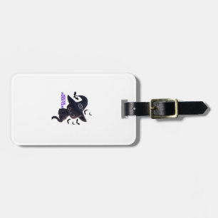 Hocus Purr-cus Cute Black Cat Halloween Art Classi Luggage Tag