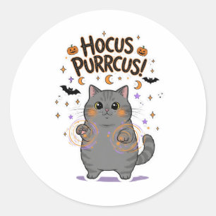 Hocus Purrcus Brit – British Shorthair Halloween Classic Round Sticker