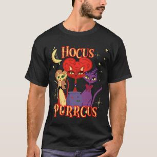 Hocus Purrcus Mid-Century Modern Witch Cats T-Shirt