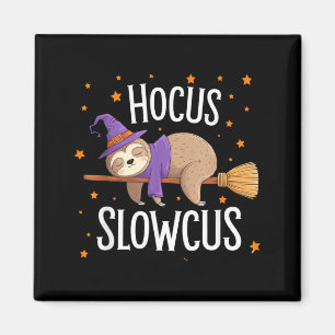 Hocus Slowcus Cute Funny Sloth Halloween 2024 Magnet