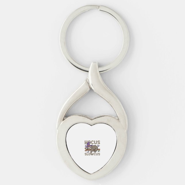 Hocus Slowcus Funny Halloween Sloth Classic T-Shir Key Ring (Front)