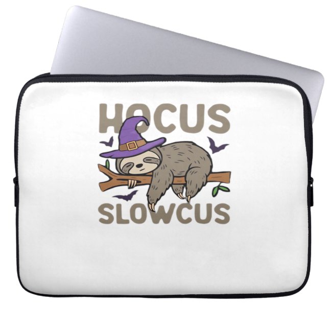 Hocus Slowcus Funny Halloween Sloth Classic T-Shir Laptop Sleeve (Front)