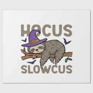 Hocus Slowcus Funny Halloween Sloth Classic T-Shir Wrapping Paper