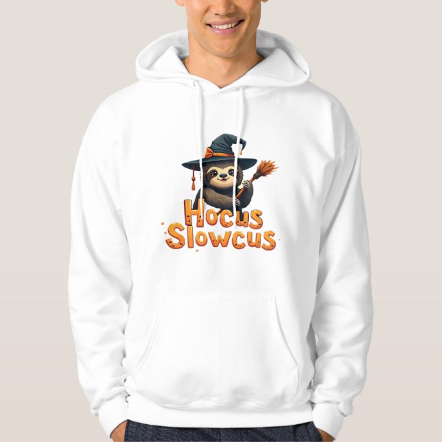 Hocus Slowcus Sloth lovers Halloween costume tee E (Front)