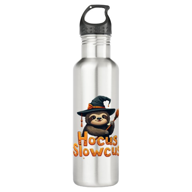 Hocus Slowcus Sloth lovers Halloween costume tee E 710 Ml Water Bottle (Front)