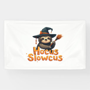 Hocus Slowcus Sloth lovers Halloween costume tee E Banner