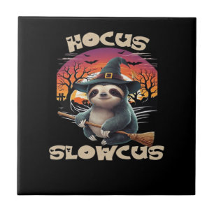 Hocus Slowcus Sloth lovers Halloween costume tee E Ceramic Tile