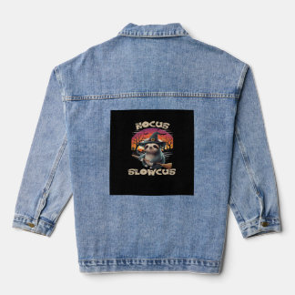 Hocus Slowcus Sloth lovers Halloween costume tee E Denim Jacket