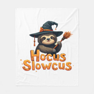 Hocus Slowcus Sloth lovers Halloween costume tee E Fleece Blanket