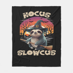 Hocus Slowcus Sloth lovers Halloween costume tee E Fleece Blanket