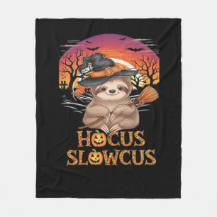 Hocus Slowcus Sloth lovers Halloween costume tee E Fleece Blanket