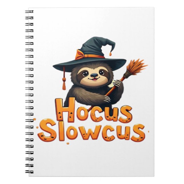 Hocus Slowcus Sloth lovers Halloween costume tee E Notebook (Front)