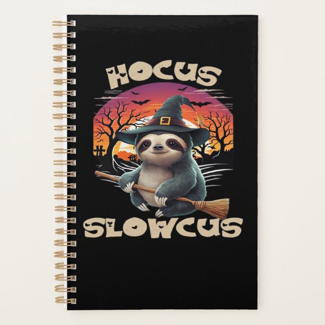 Hocus Slowcus Sloth lovers Halloween costume tee E Planner (Front)