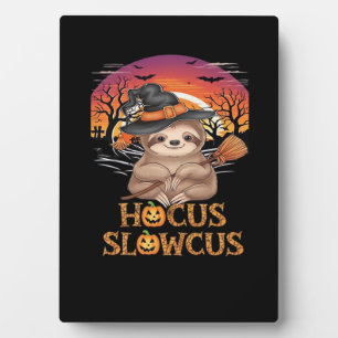 Hocus Slowcus Sloth lovers Halloween costume tee E Plaque