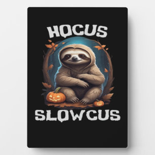 Hocus Slowcus Sloth lovers Halloween costume tee E Plaque