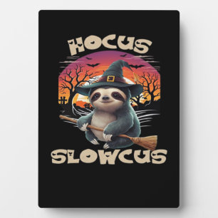 Hocus Slowcus Sloth lovers Halloween costume tee E Plaque