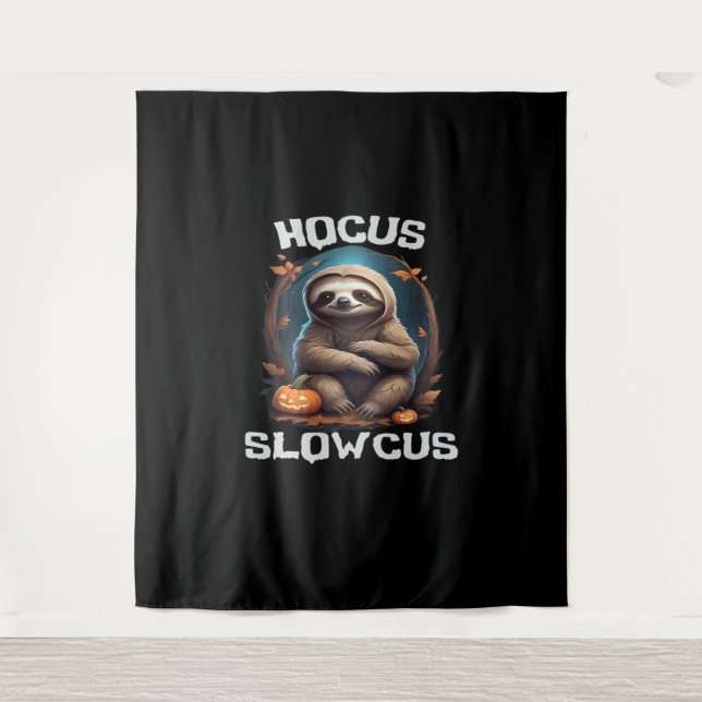 Hocus Slowcus Sloth lovers Halloween costume tee E Tapestry (Front)