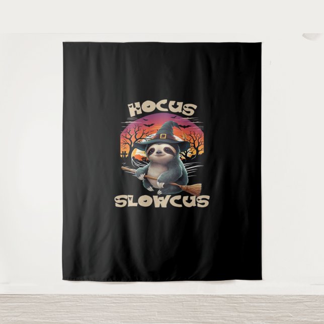 Hocus Slowcus Sloth lovers Halloween costume tee E Tapestry (Front)