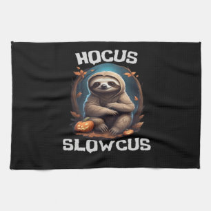 Hocus Slowcus Sloth lovers Halloween costume tee E Tea Towel