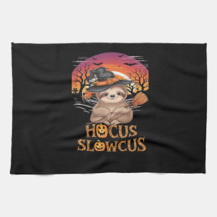 Hocus Slowcus Sloth lovers Halloween costume tee E Tea Towel