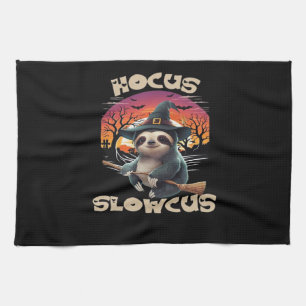 Hocus Slowcus Sloth lovers Halloween costume tee E Tea Towel