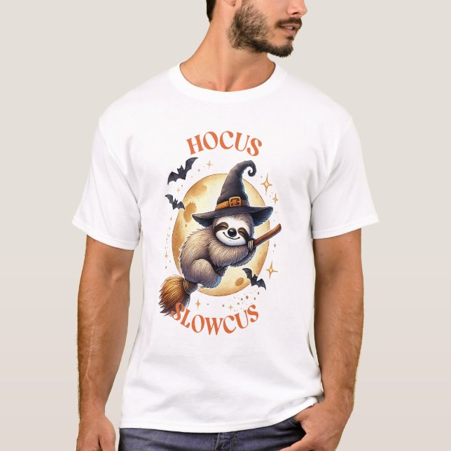 Hocus Slowcus Witch Sloth T-Shirt (Front)