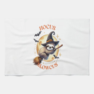 Hocus Slowcus Witch Sloth Tea Towel