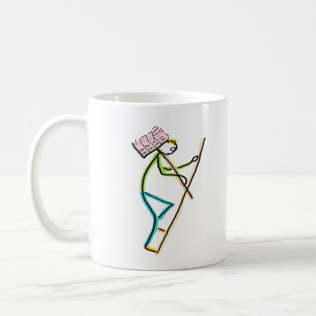 Hod Carrier Stickman Coffee Mug (Left)