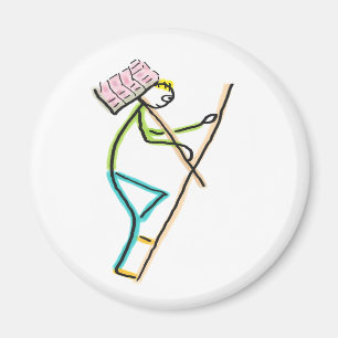 Hod Carrier Stickman Magnet