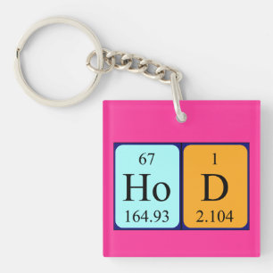 HoD periodic table word keyring