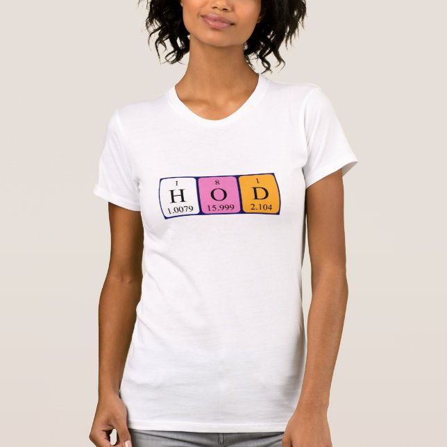 HoD periodic table word shirt (Front)