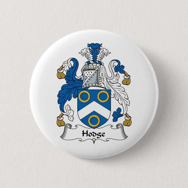 Hodge Family Crest 6 Cm Round Badge (Front)