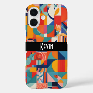 Hodge Podge of Colourful Patterns Shapes iPhone 16 Case