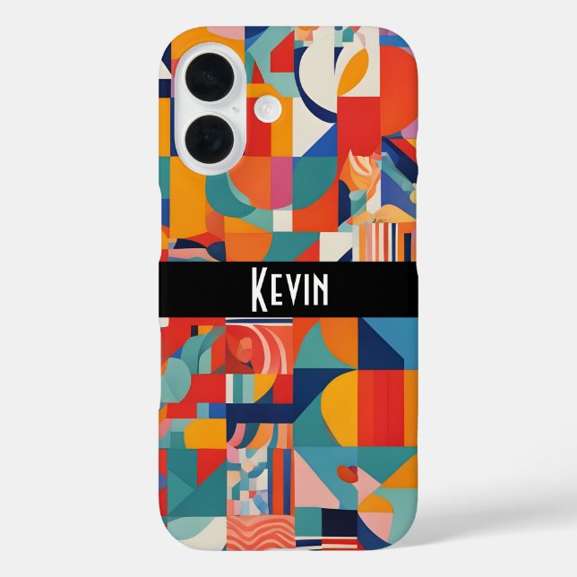 Hodge Podge of Colourful Patterns Shapes Case-Mate iPhone Case (Back)