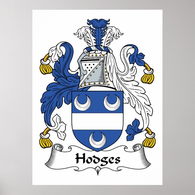 Hodges Family Crest Poster (Front)