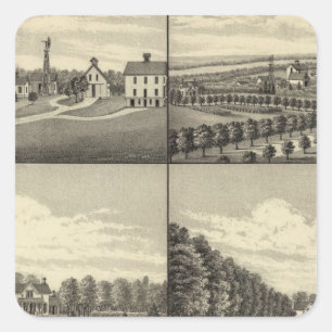 Hodges Home, Nebraska Square Sticker