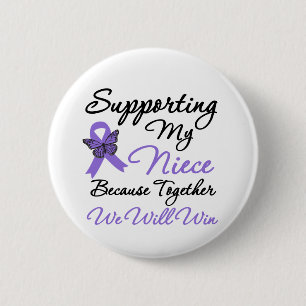 Hodgkin's Disease Supporting Niece 6 Cm Round Badge