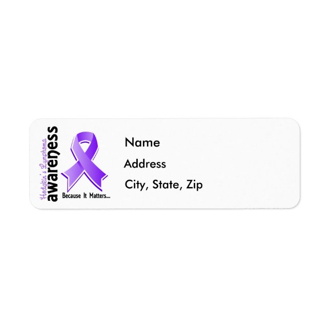 Hodgkin's Lymphoma Awareness 5 Return Address Label (Front)