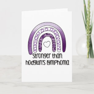 Hodgkins Lymphoma Awareness Purple Cancer Warrior Card