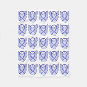 Hodgkin's Lymphoma Awareness Ribbon Fleece Blanket