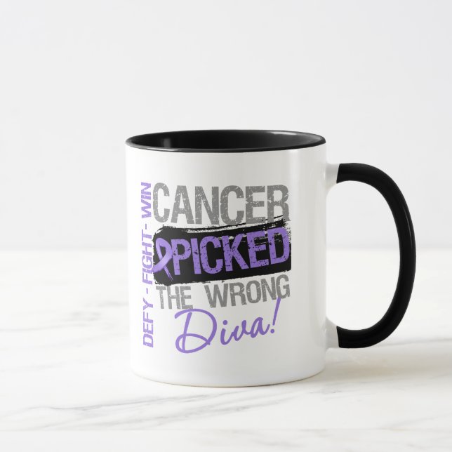 Hodgkins Lymphoma Cancer Picked The Wrong Diva Mug (Right)
